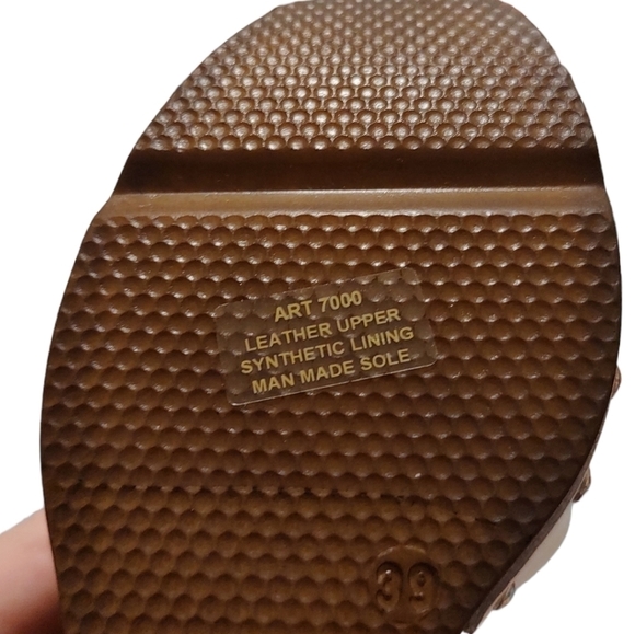 Christian Di Riccio White Leather Wedge Sandals Sz.9 NIB ~ Made in Italy - Picture 6 of 8